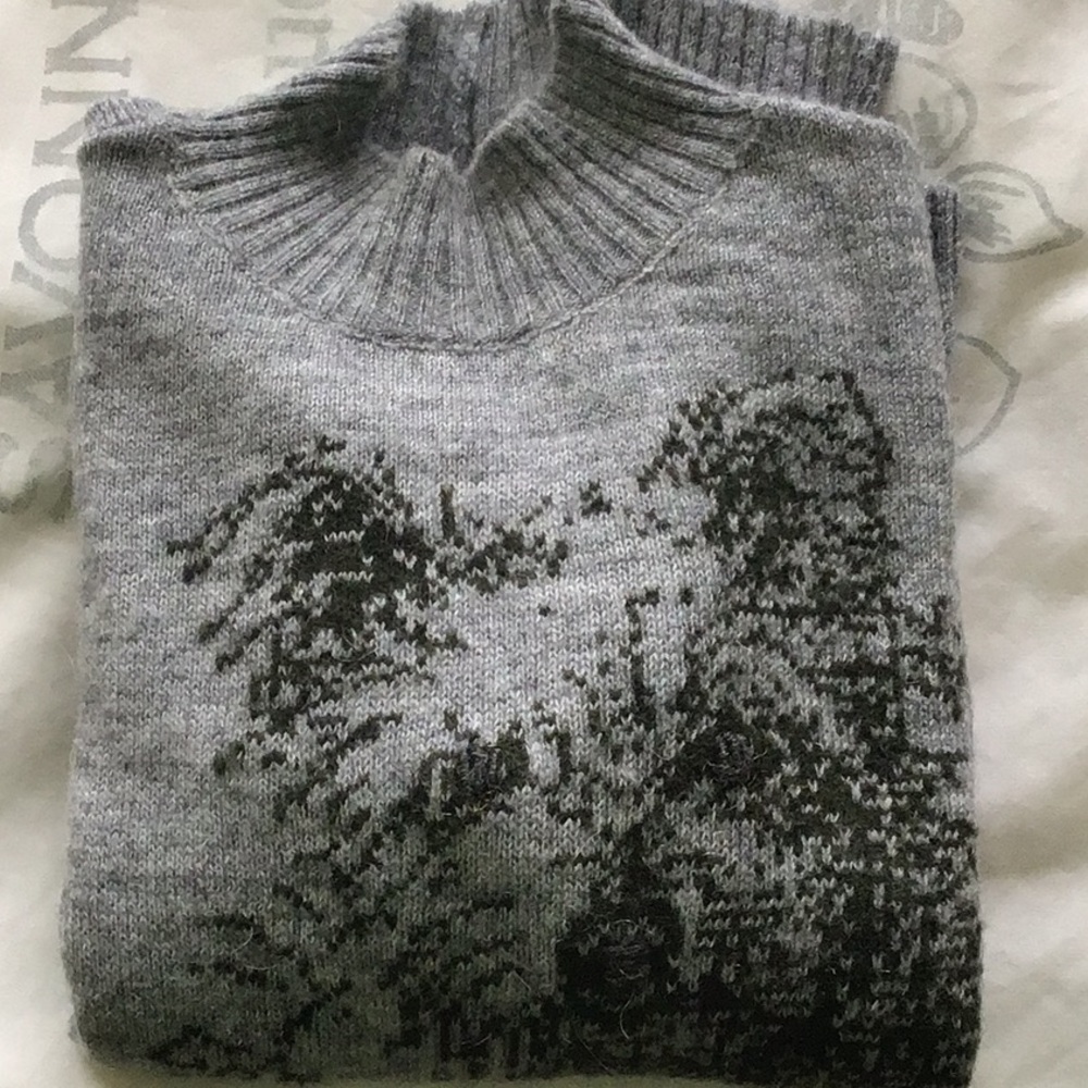Gray Fall/Winter Wool Sweater - image 5